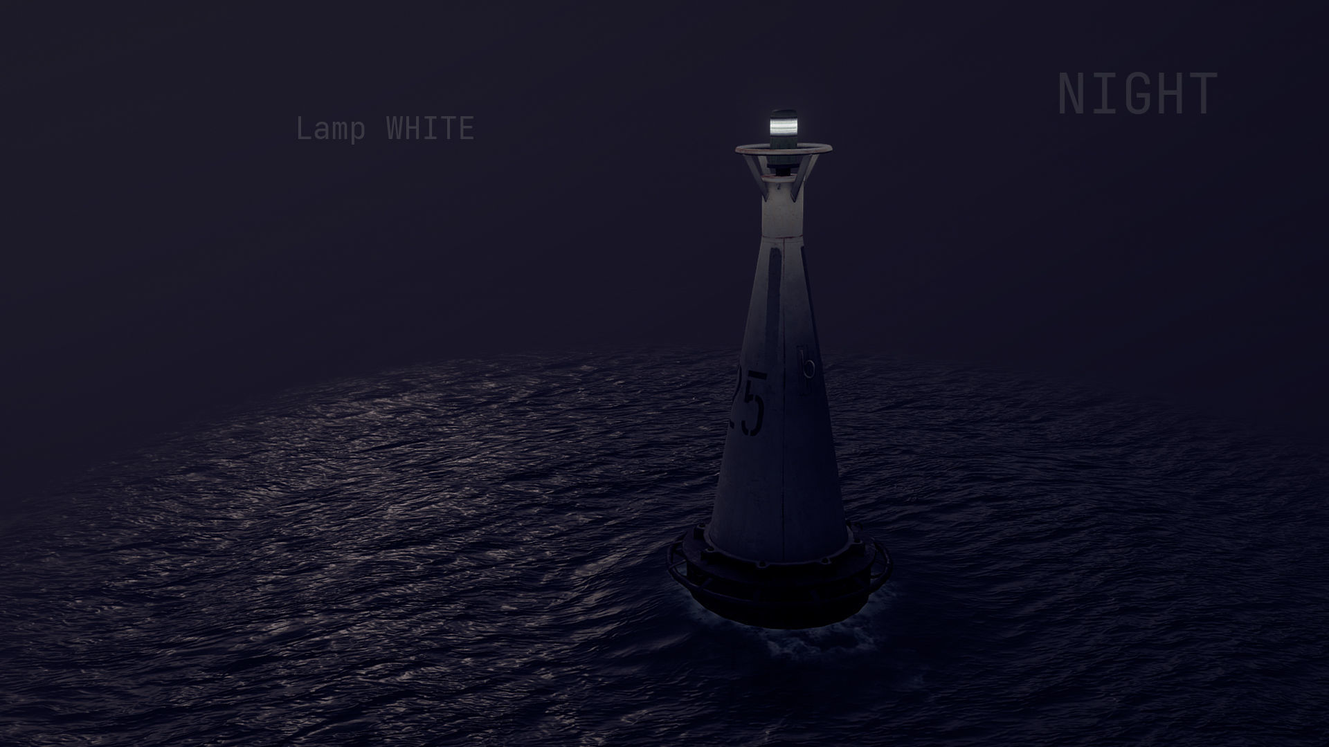 Buoy River RB-6-01 Left Side Mark Low-poly 3D model_11