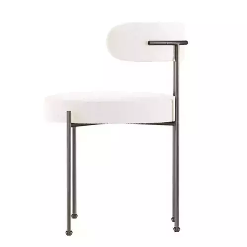 INESSE BOUCLE IVORY DINING CHAIR