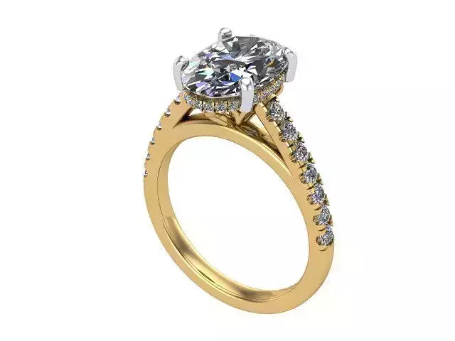 Oval Diamond Wedding Ring