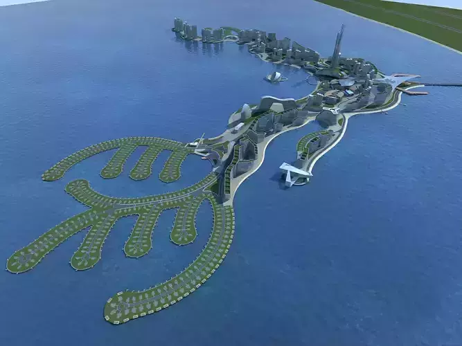 Artificial Island 3D model