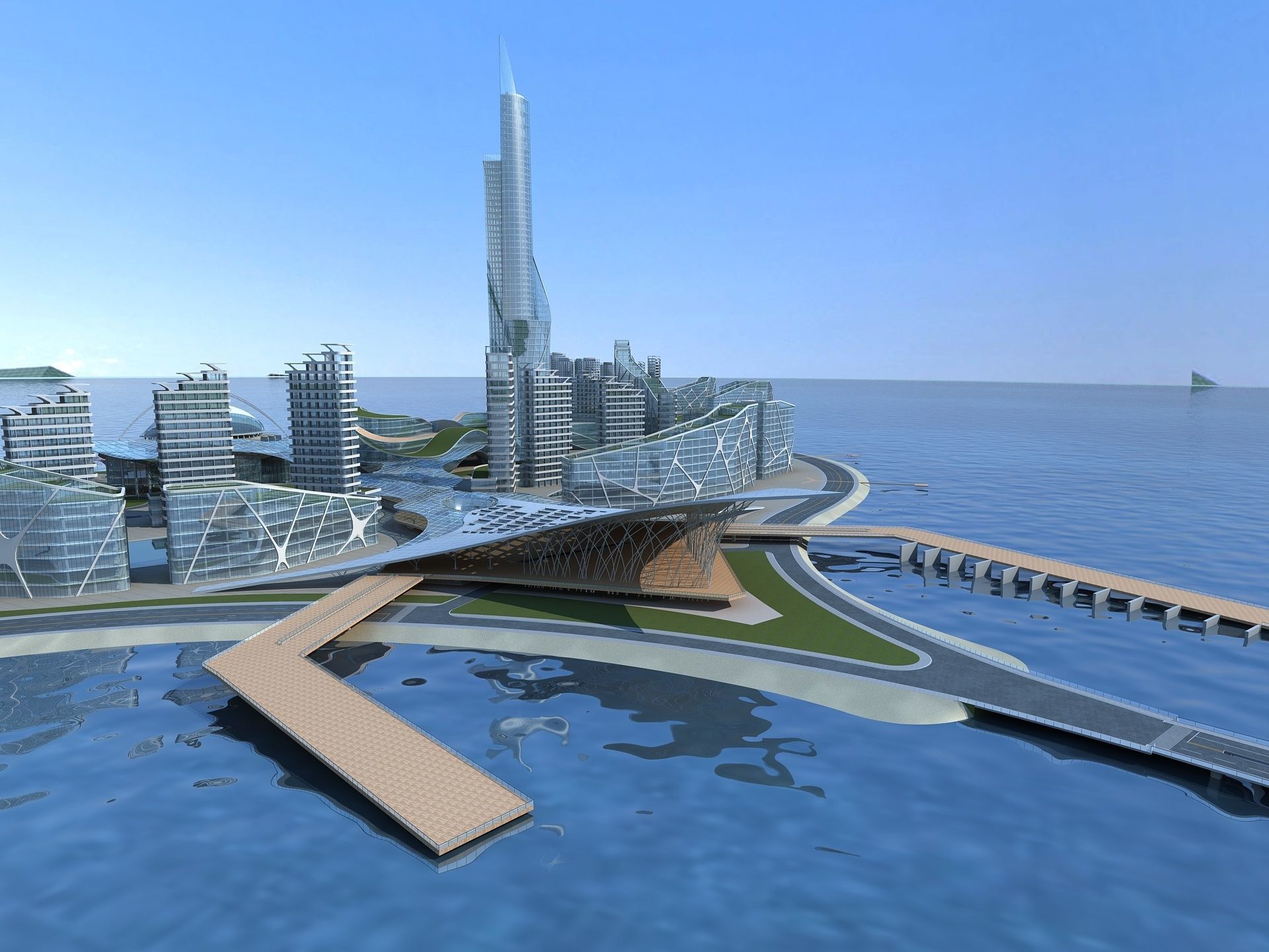 Artificial Island 3D model_2