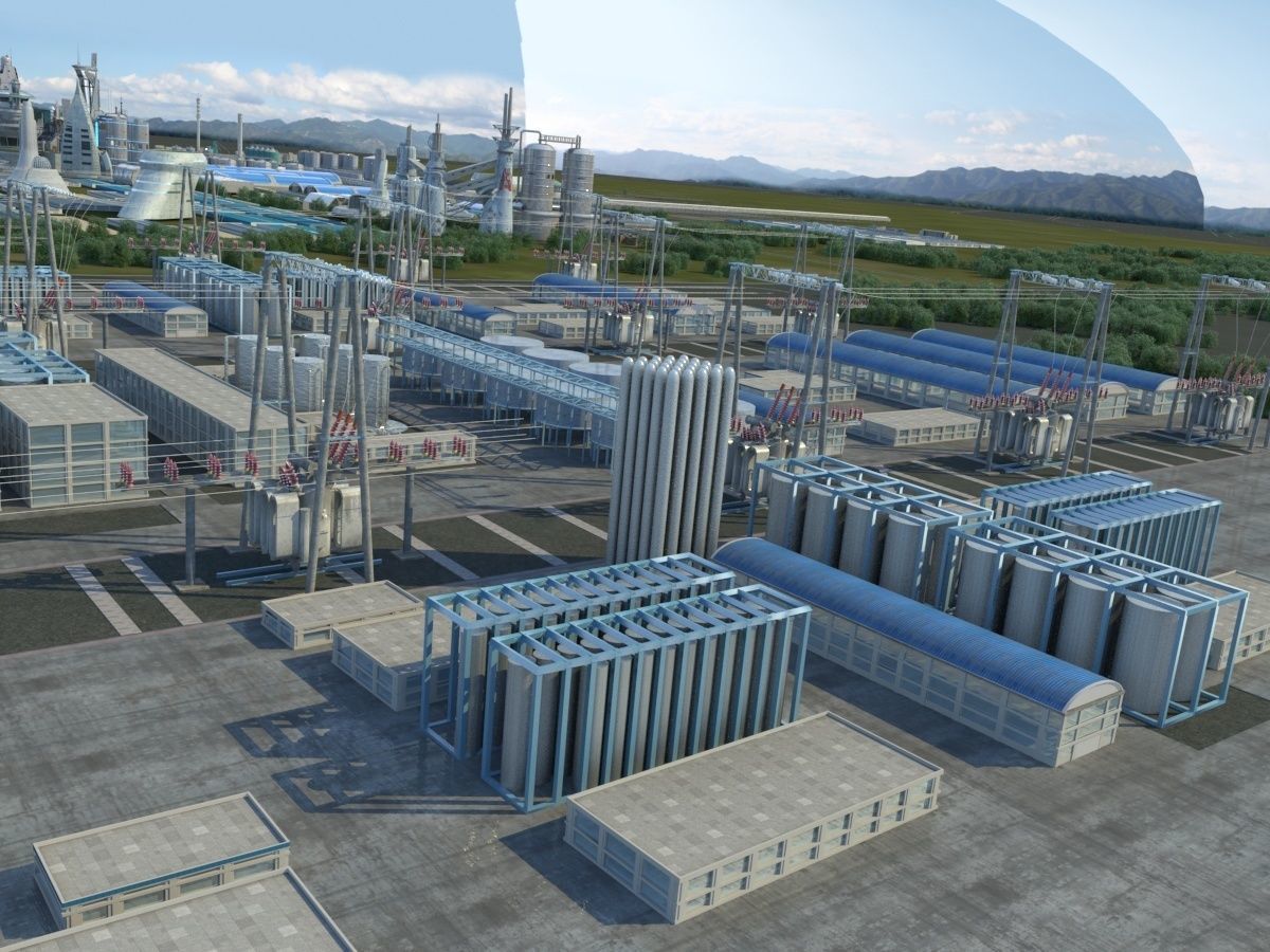 Futuristic Factory 3D model_14