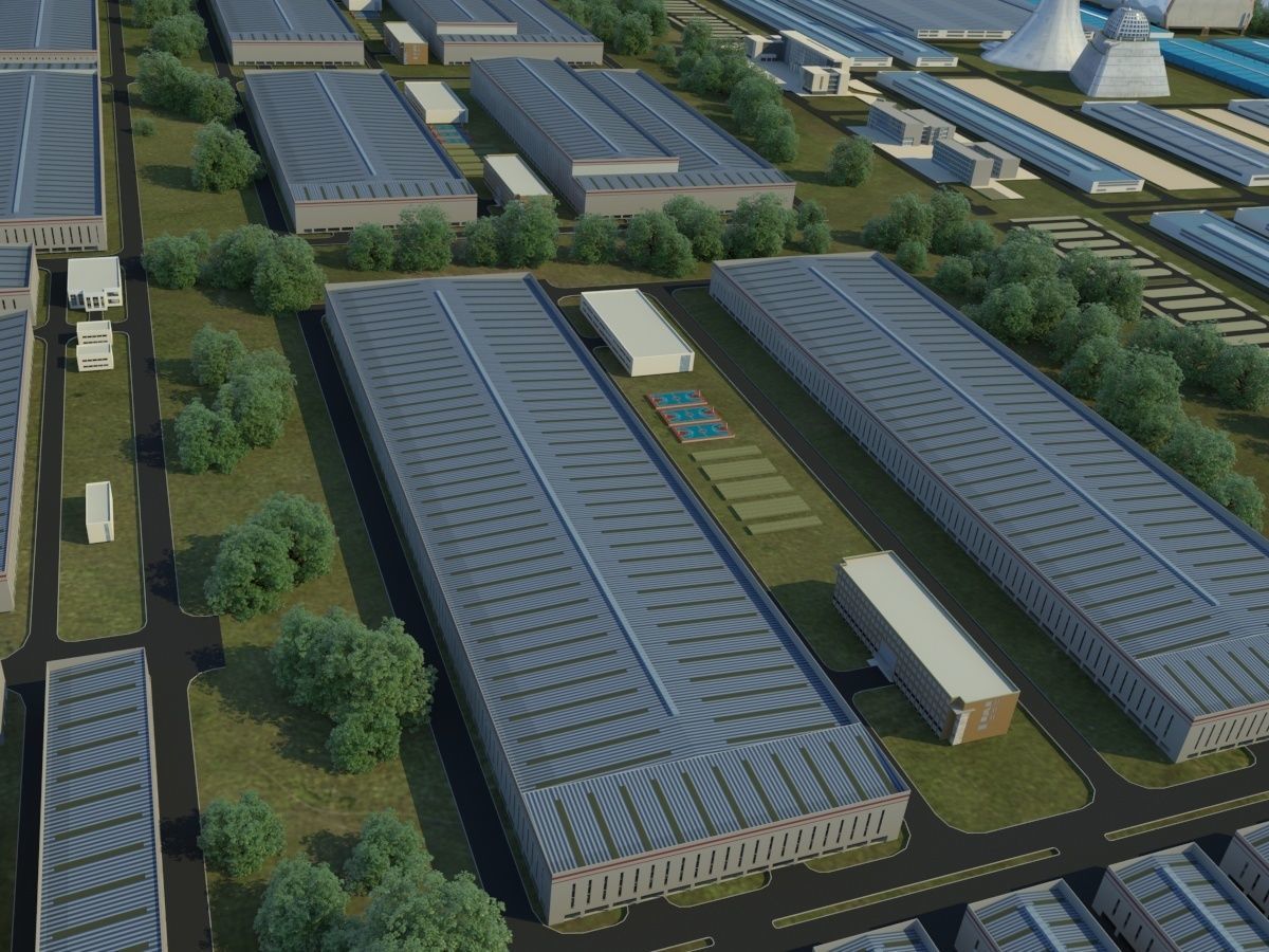 Futuristic Factory 3D model_20