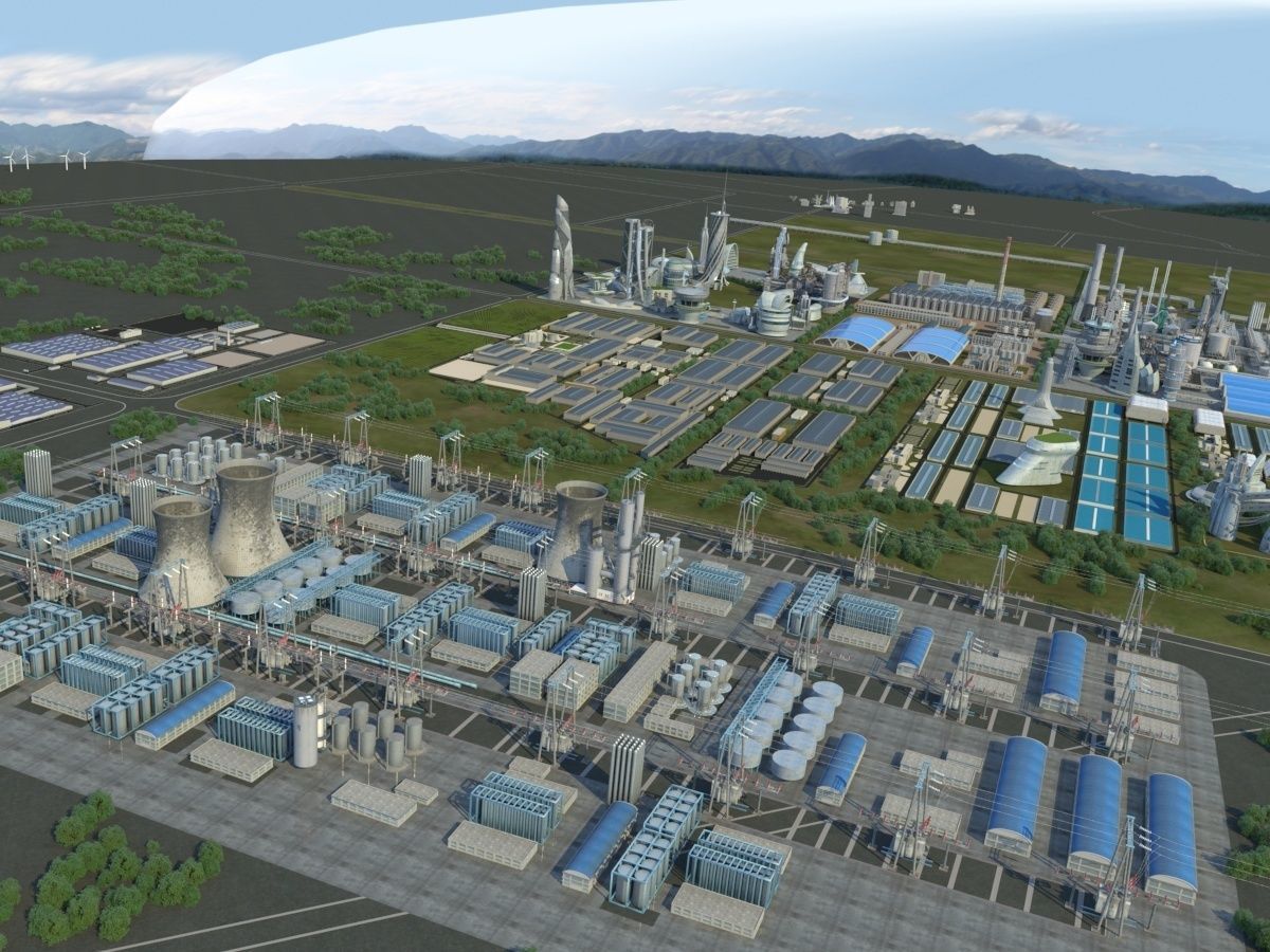 Futuristic Factory 3D model_9