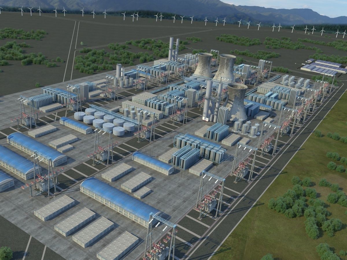 Futuristic Factory 3D model_12