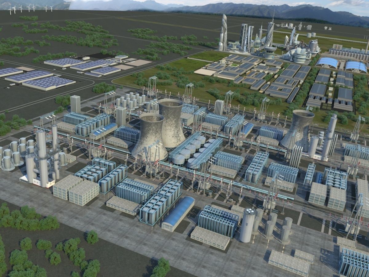 Futuristic Factory 3D model_10