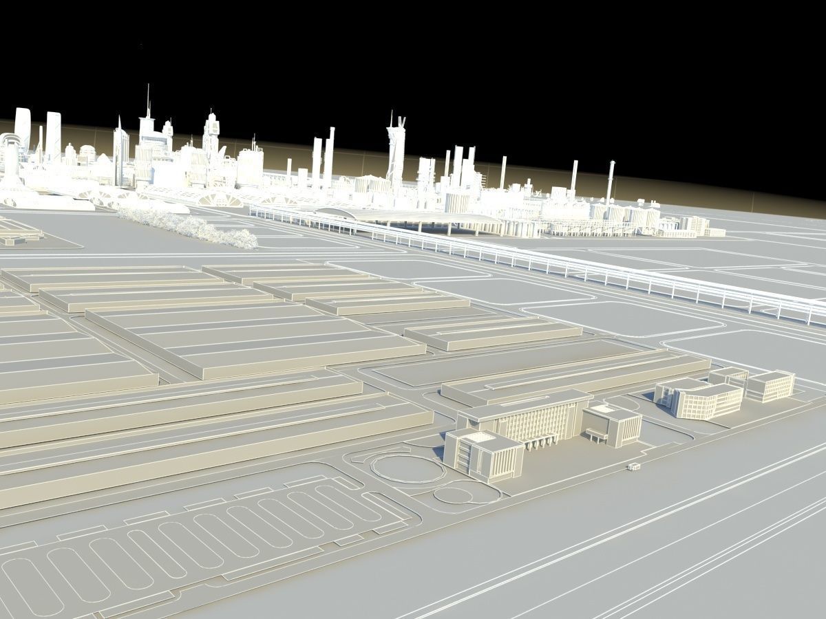 Futuristic Factory 3D model_29