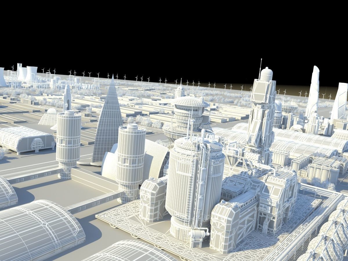 Futuristic Factory 3D model_30