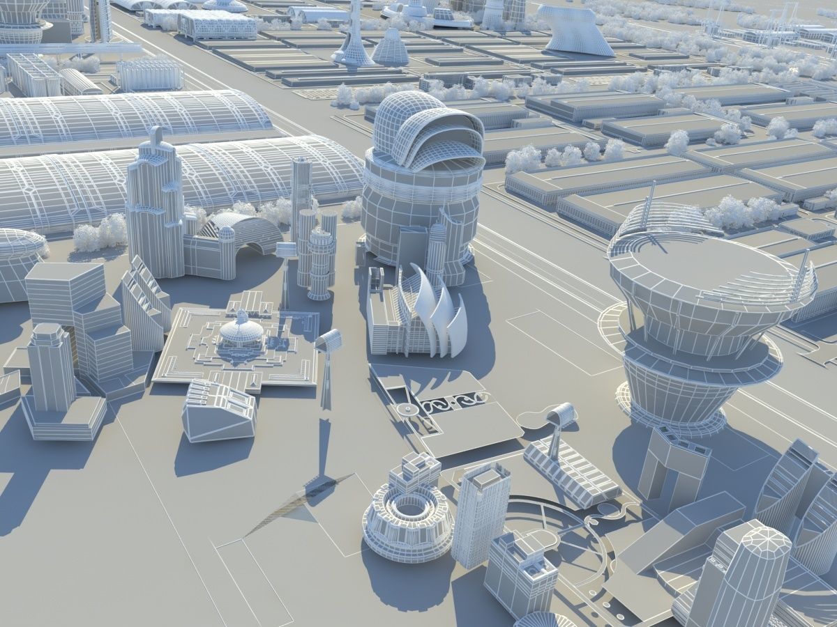 Futuristic Factory 3D model_31