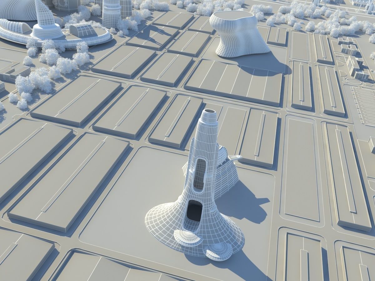 Futuristic Factory 3D model_32