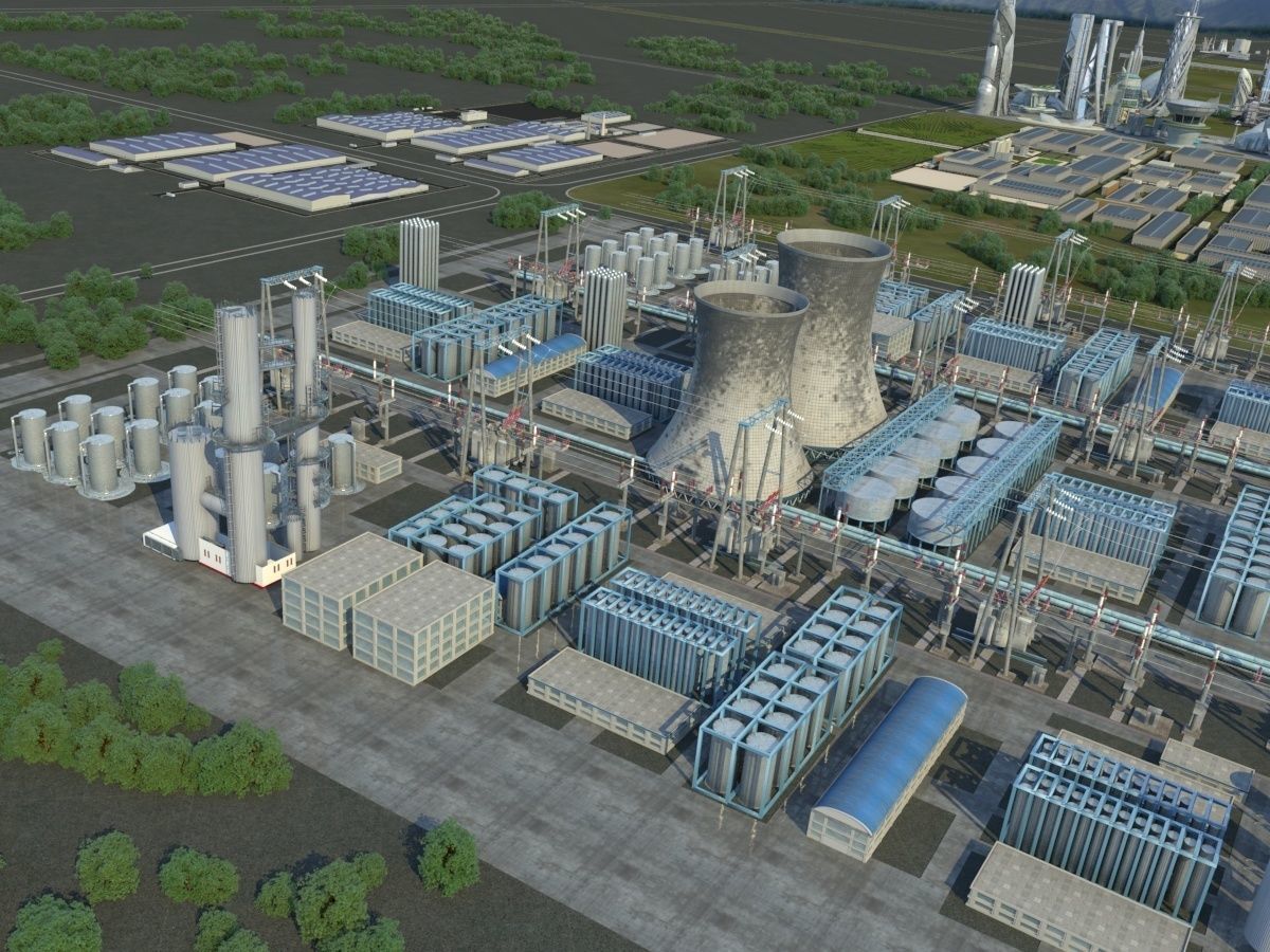 Futuristic Factory 3D model_13