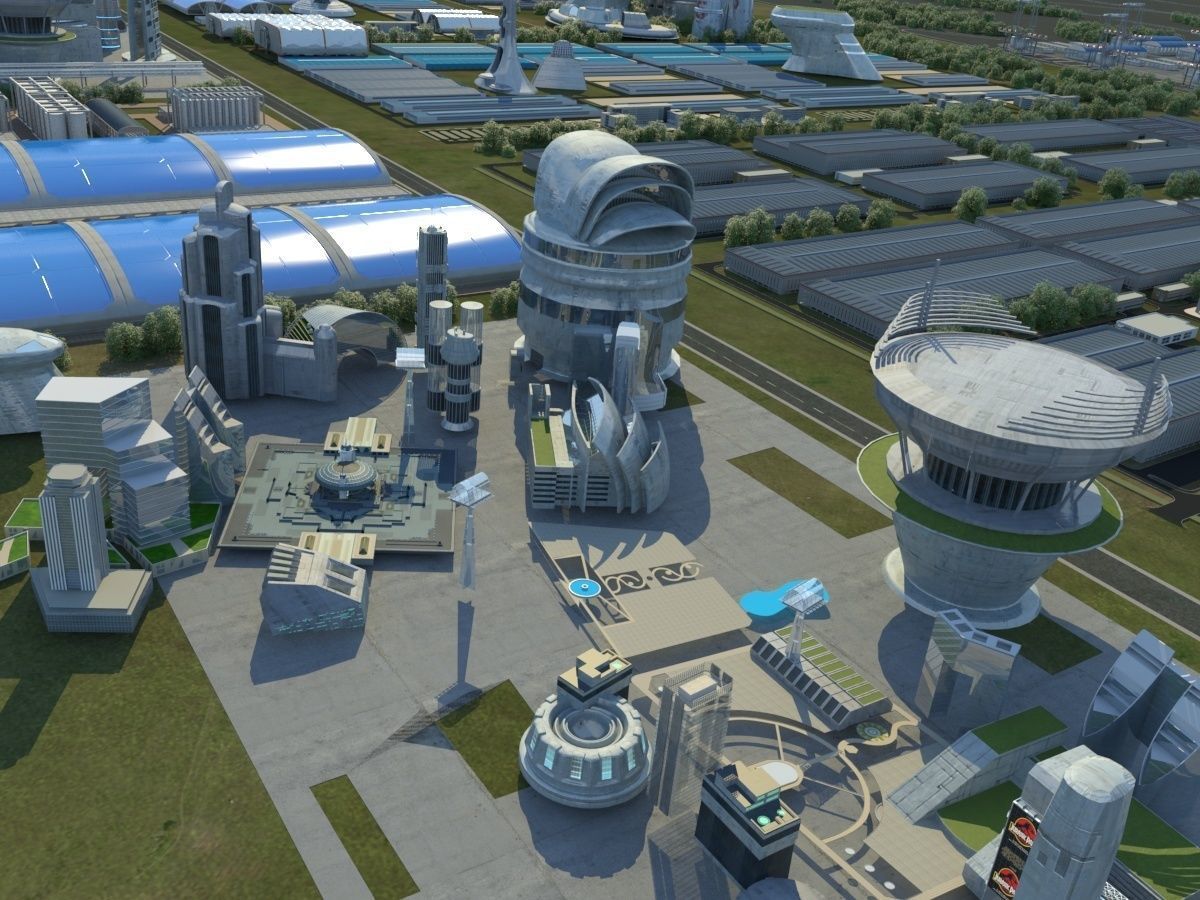 Futuristic Factory 3D model_18