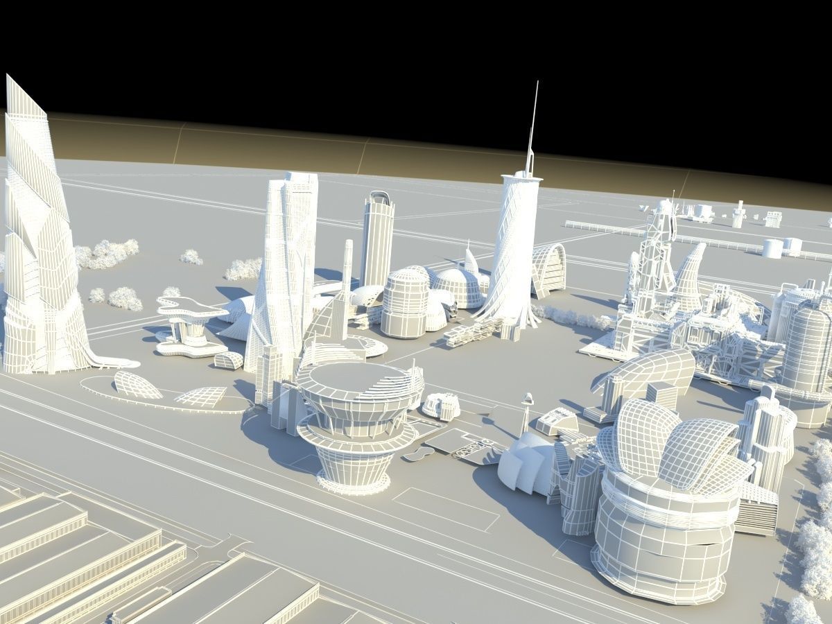 Futuristic Factory 3D model_22