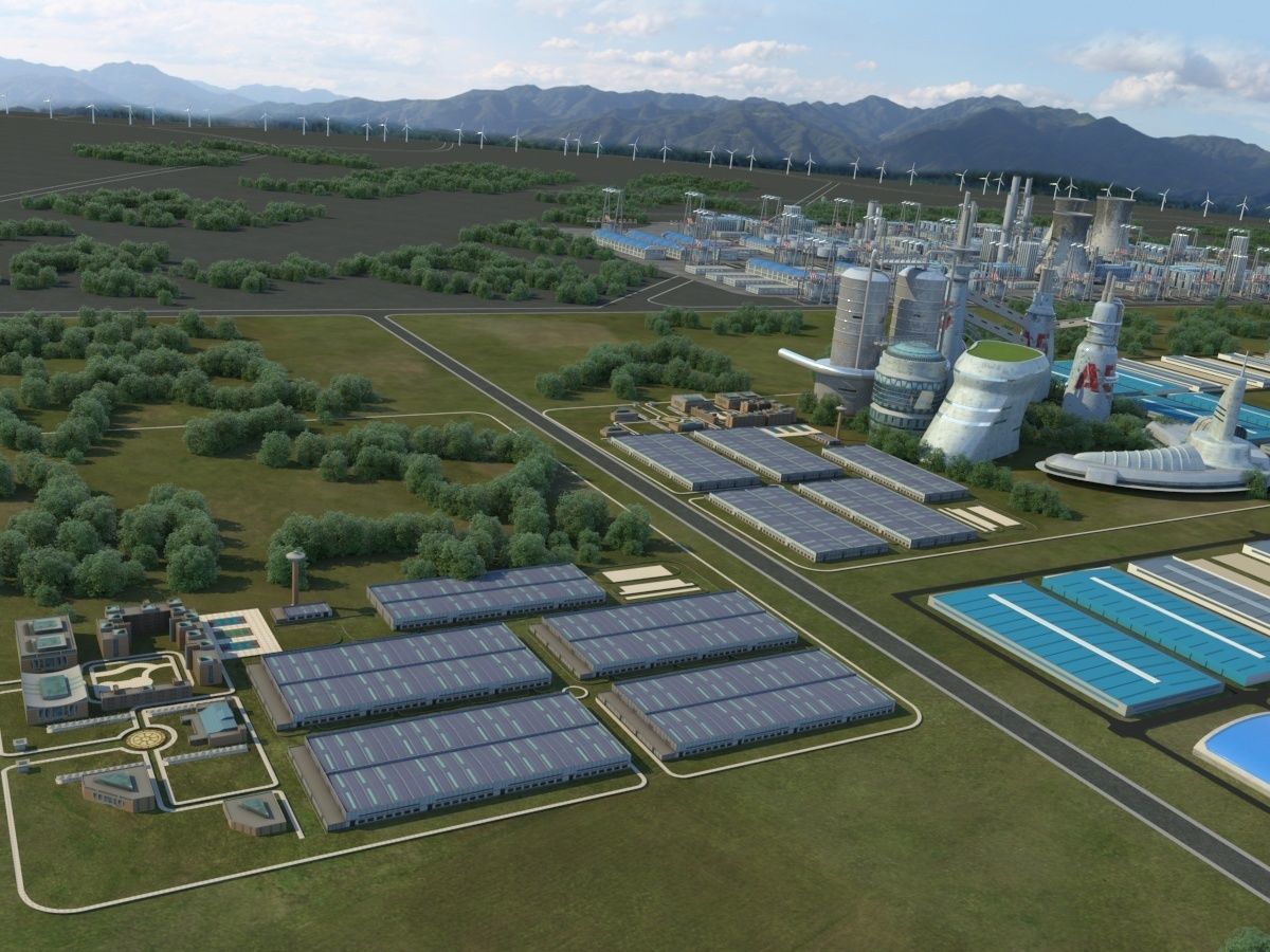 Futuristic Factory 3D model_8