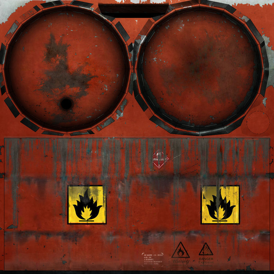 Animated Sci-fi Flamethrower  3D model_6