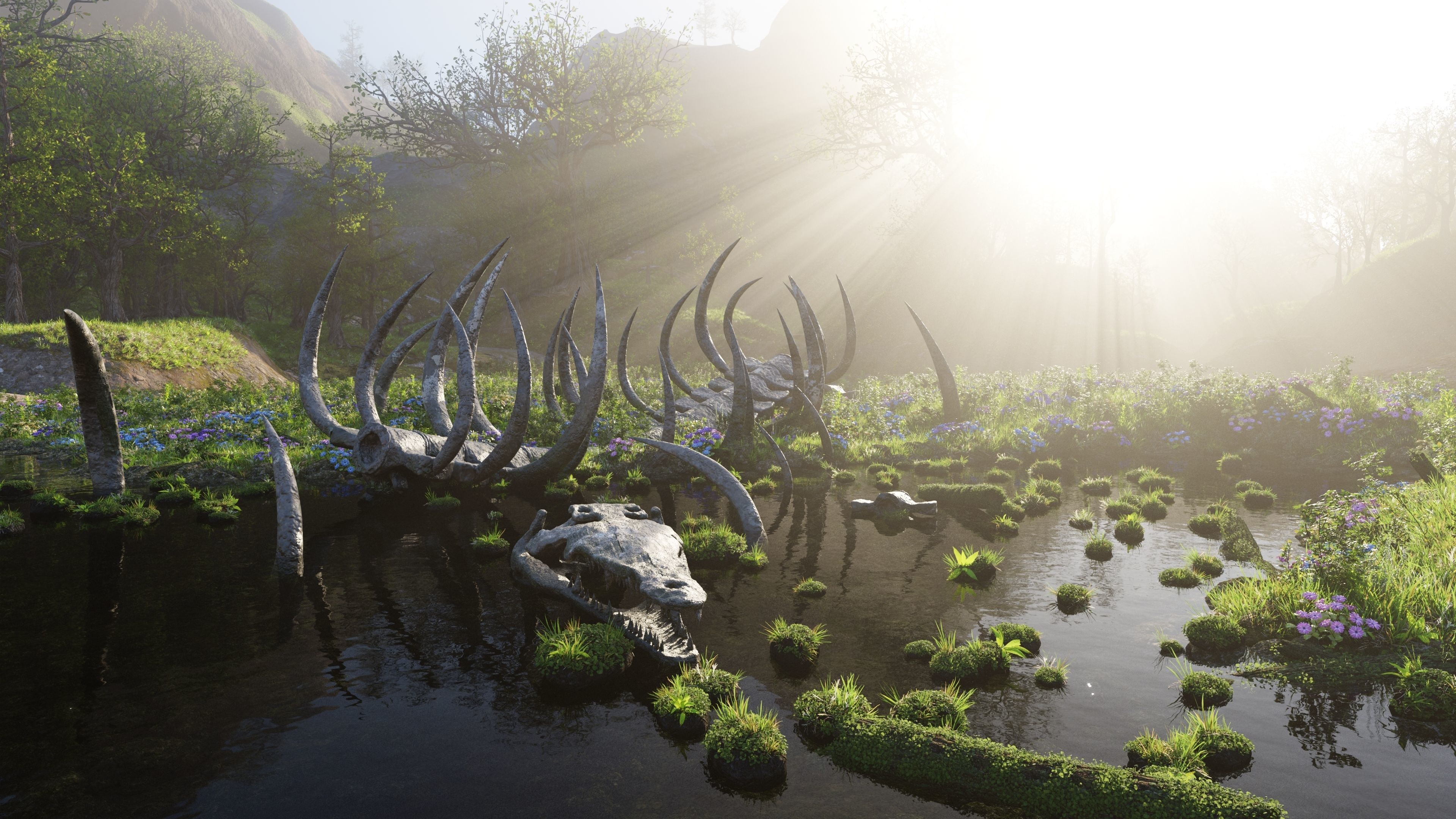 Skeleton Scene 3D model_2