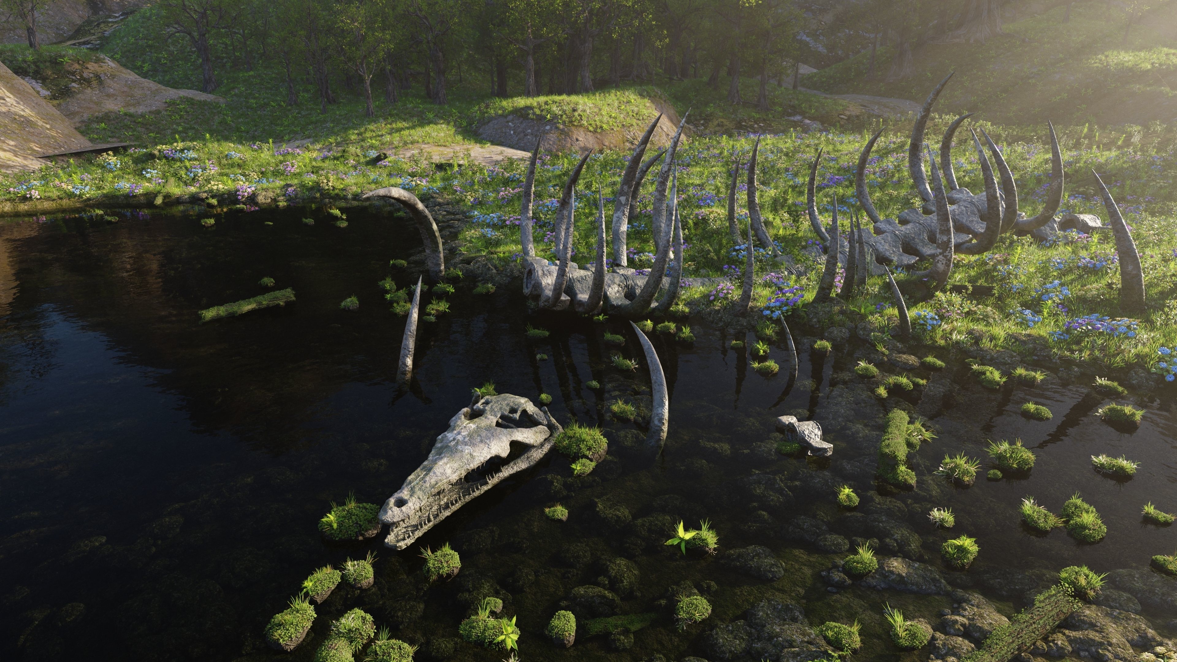 Skeleton Scene 3D model_3