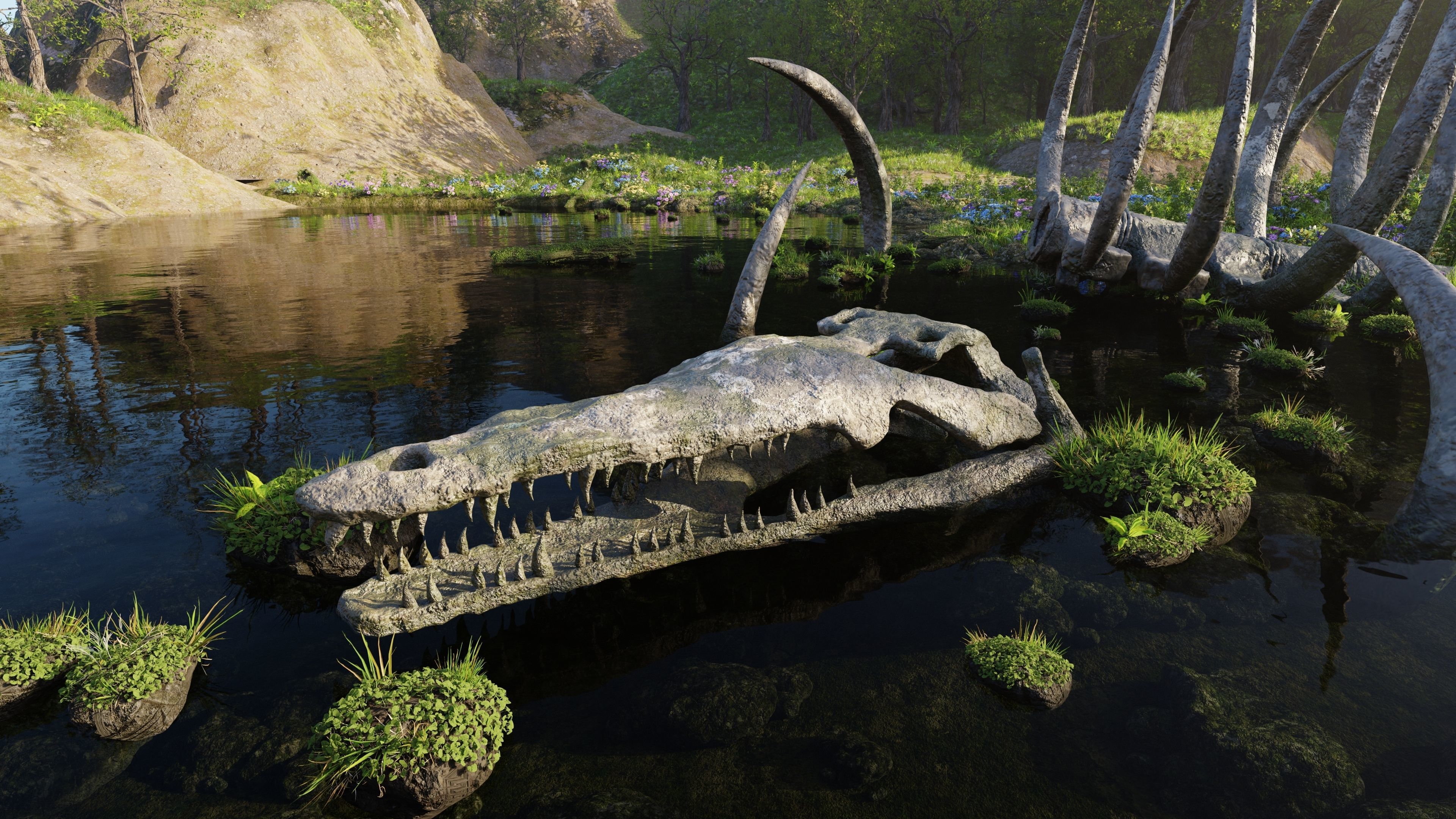 Skeleton Scene 3D model_4