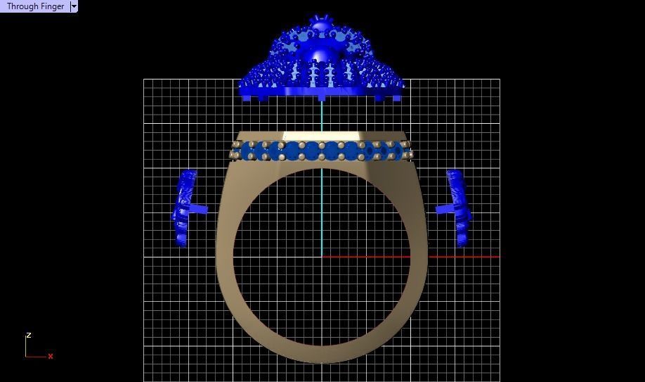 lion ring 3D print model_25
