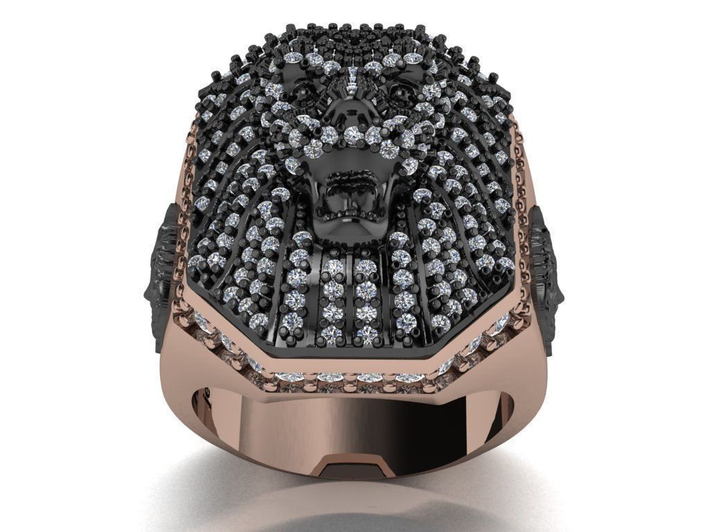 lion ring 3D print model_4