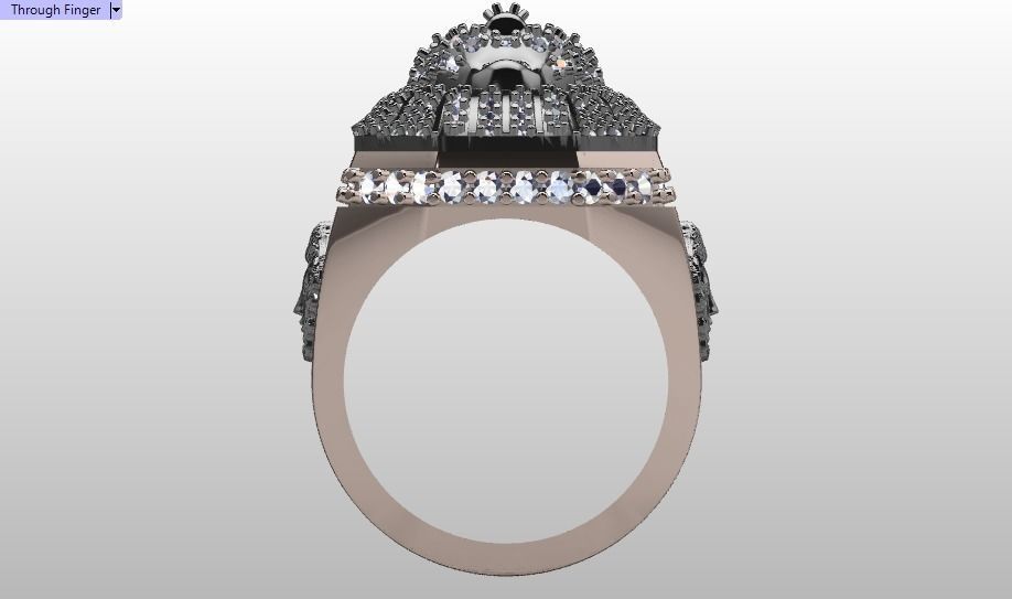 lion ring 3D print model_16