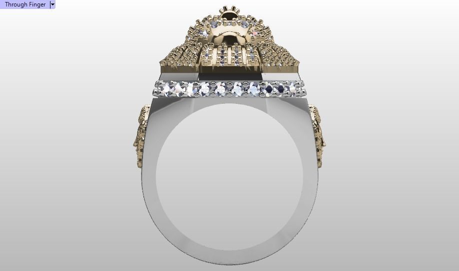 lion ring 3D print model_20