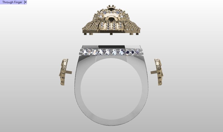 lion ring 3D print model_24