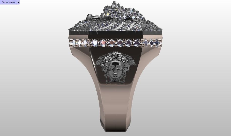 lion ring 3D print model_15