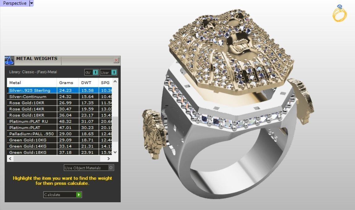 lion ring 3D print model_18