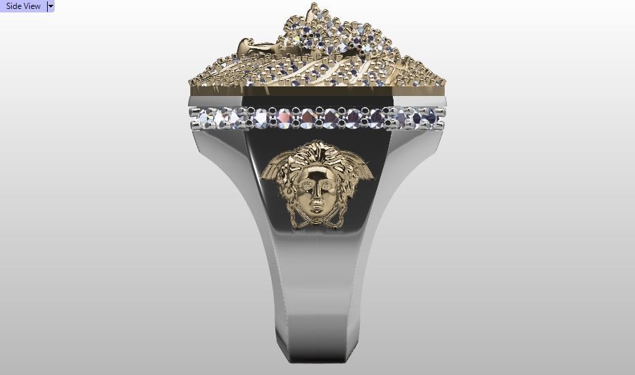 lion ring 3D print model_21