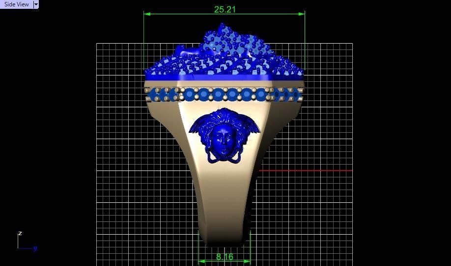 lion ring 3D print model_13