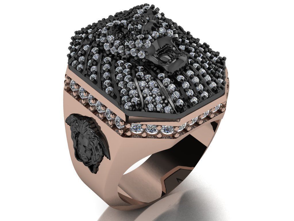 lion ring 3D print model_3