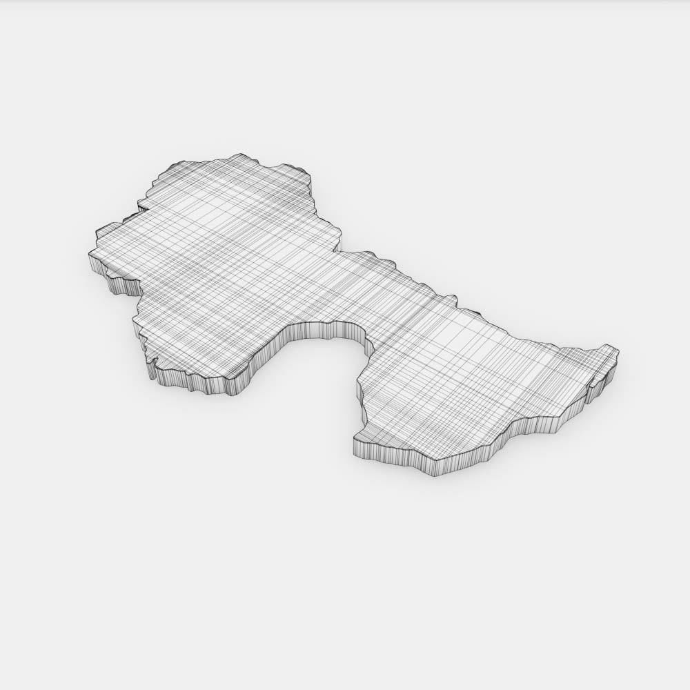 Latvia country map 3d model 3D model_6