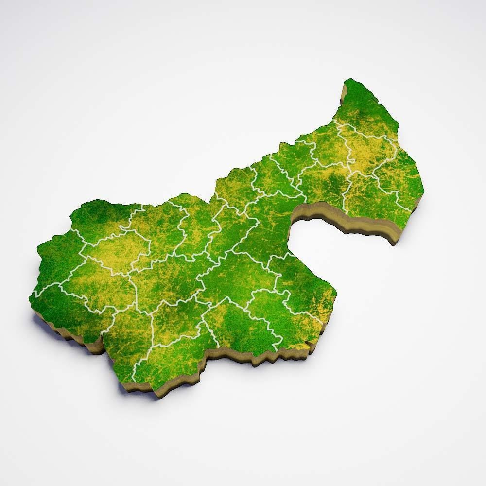 Latvia country map 3d model 3D model_2