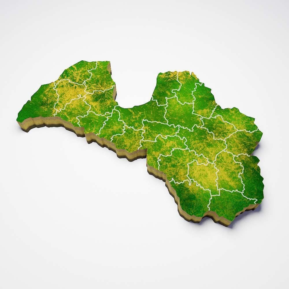 Latvia country map 3d model 3D model_3