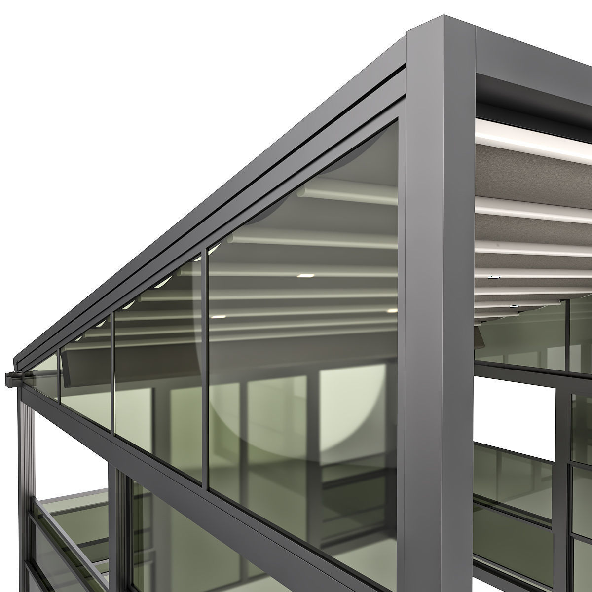 Motorized Pergola 5 sliding window 3D model_5