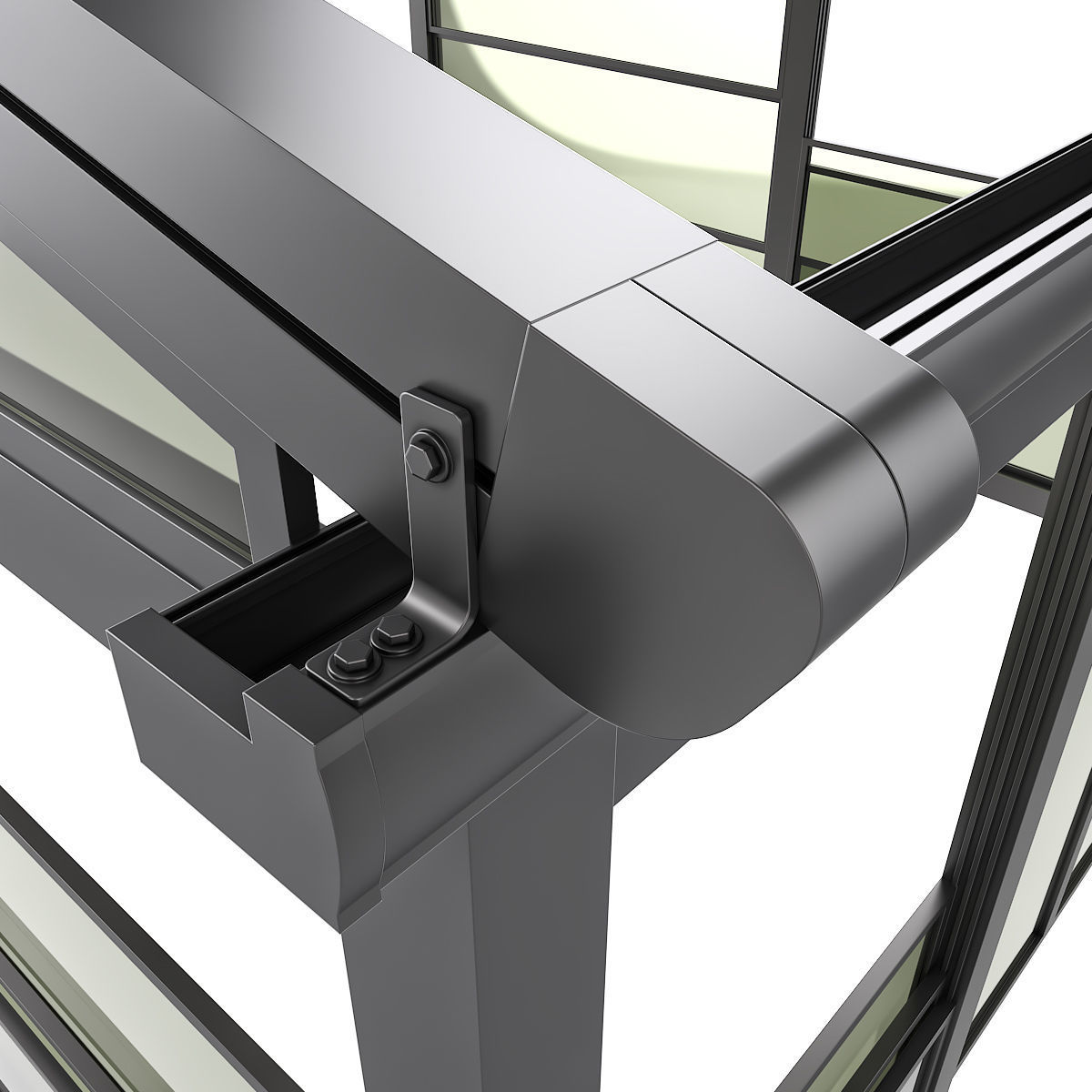 Motorized Pergola 5 sliding window 3D model_4