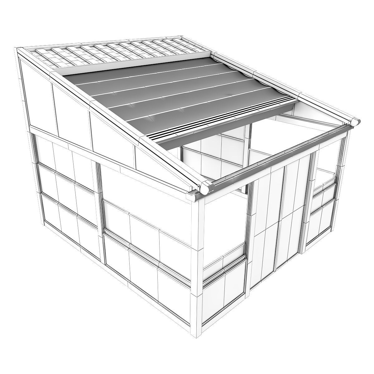 Motorized Pergola 5 sliding window 3D model_6