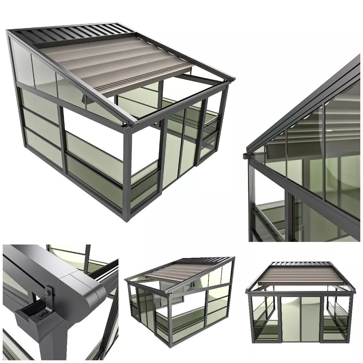 Motorized Pergola 5 sliding window 3D model_0