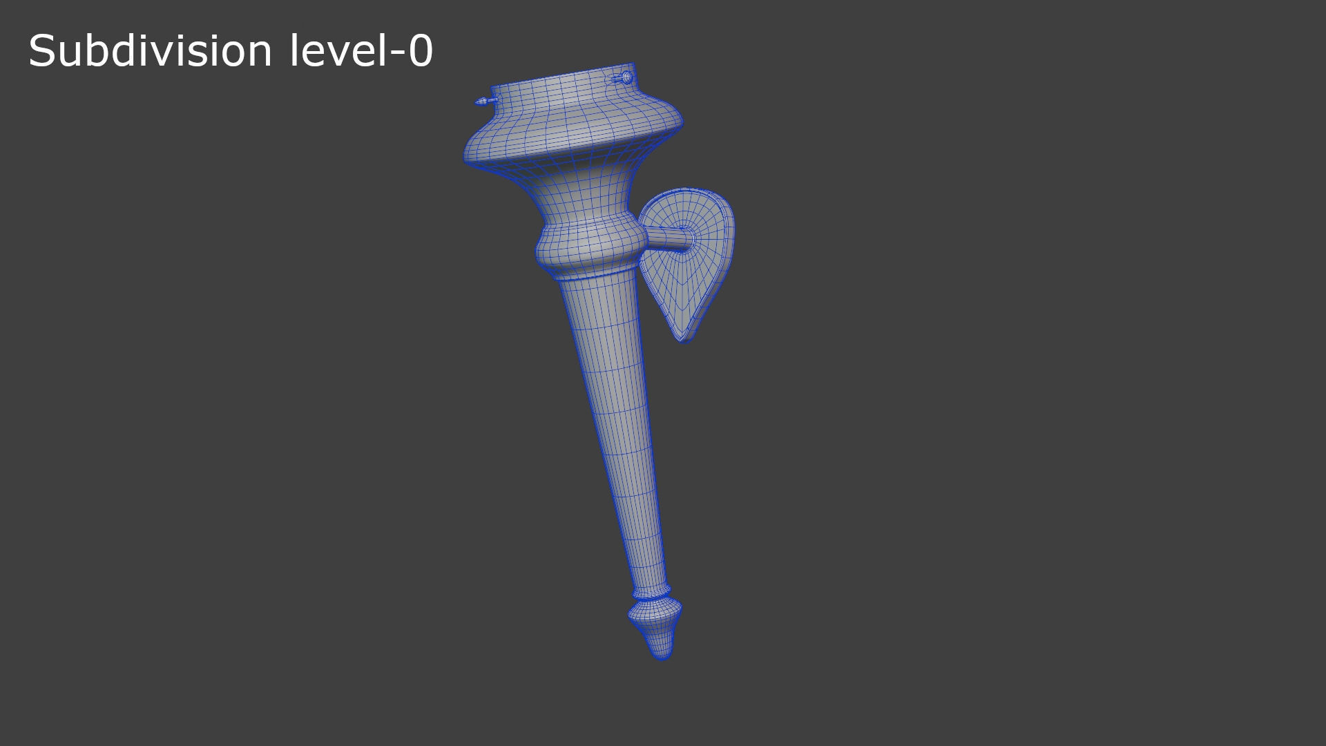 Medieval torch 3D model_8