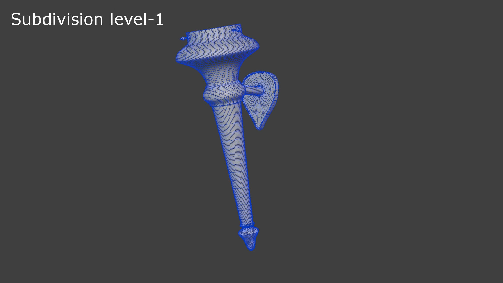 Medieval torch 3D model_9