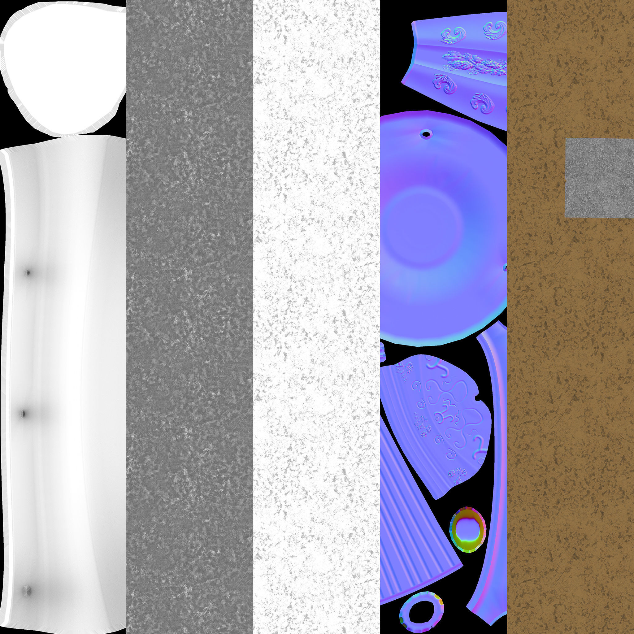 Medieval torch 3D model_7