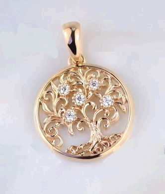 branching tree with gemstones 3D print model_5