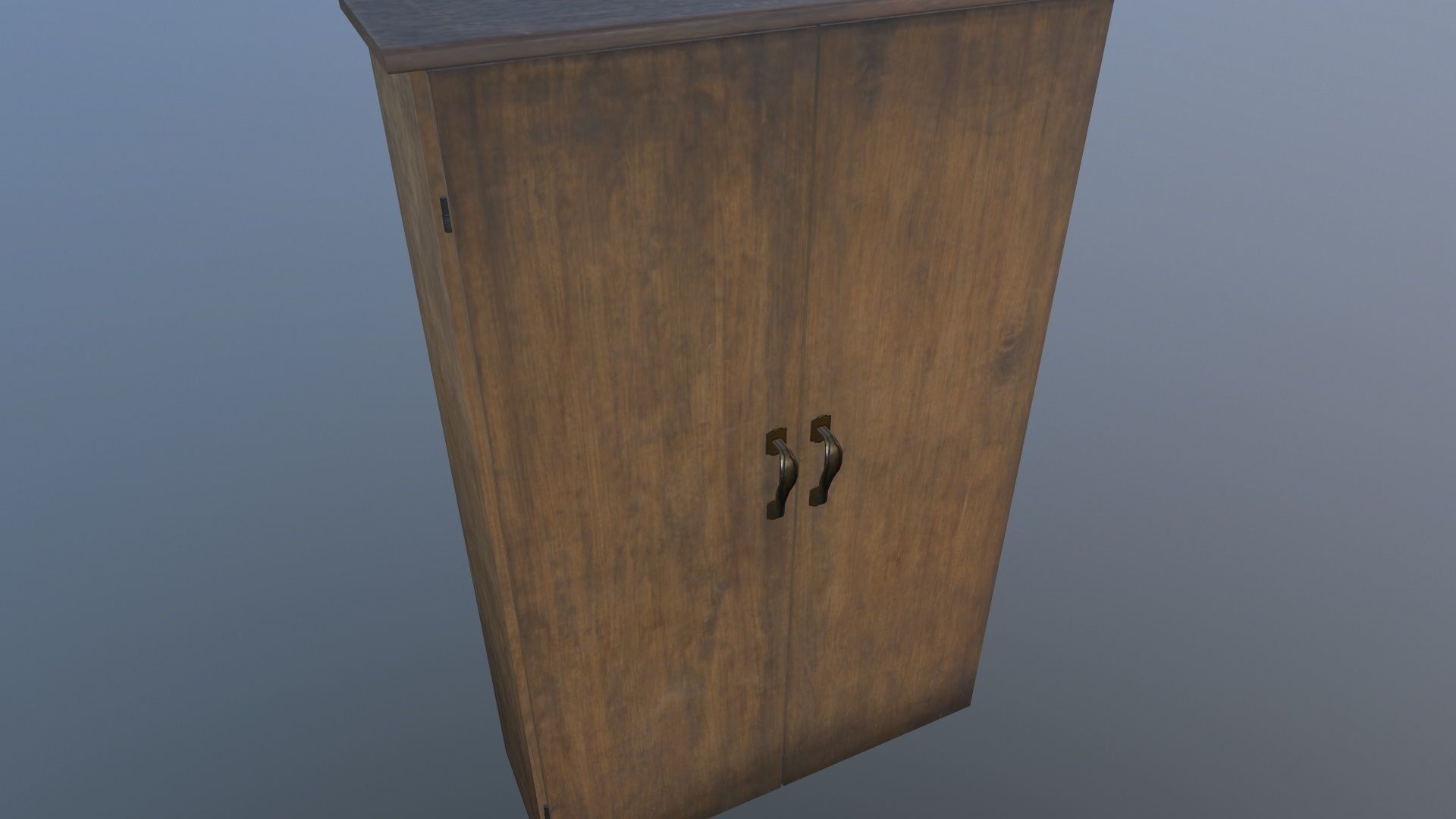 Wardrobe cabinet Low-poly 3D model_1