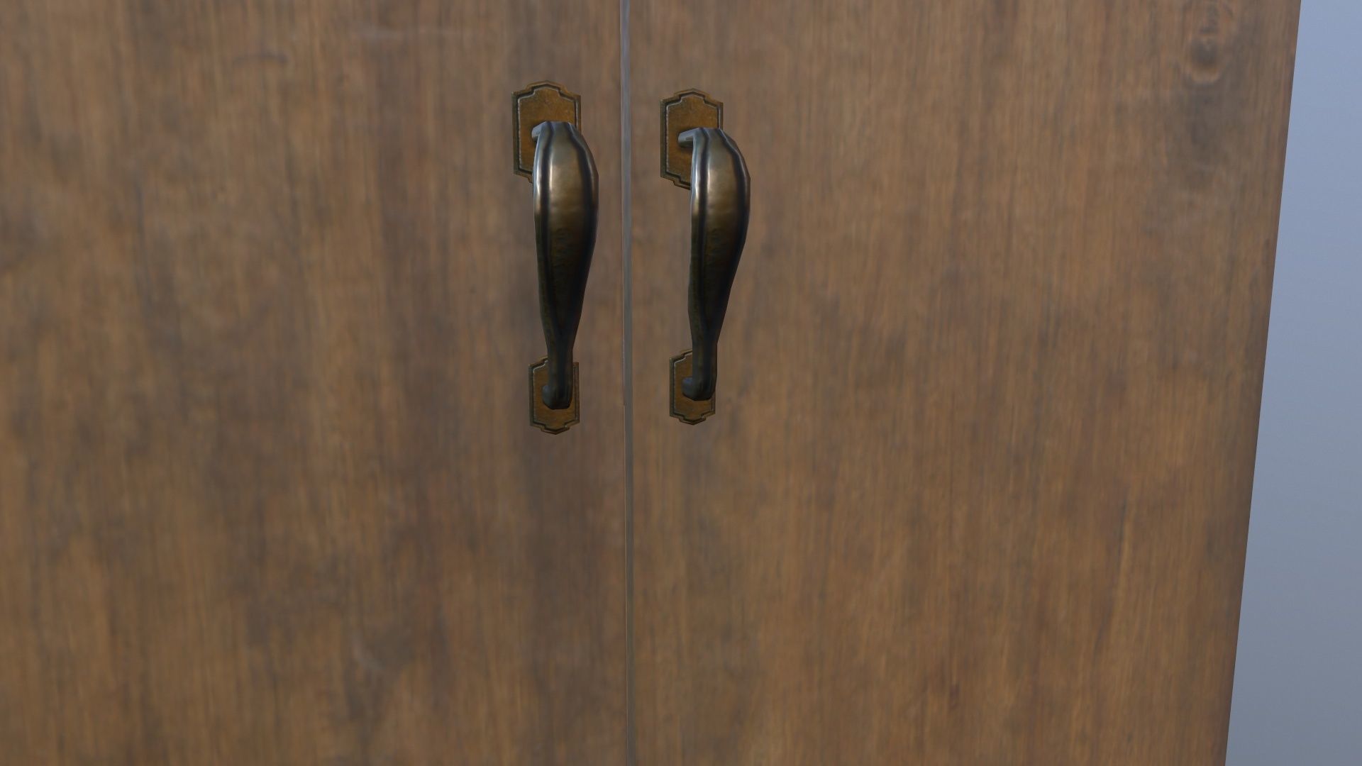 Wardrobe cabinet Low-poly 3D model_3