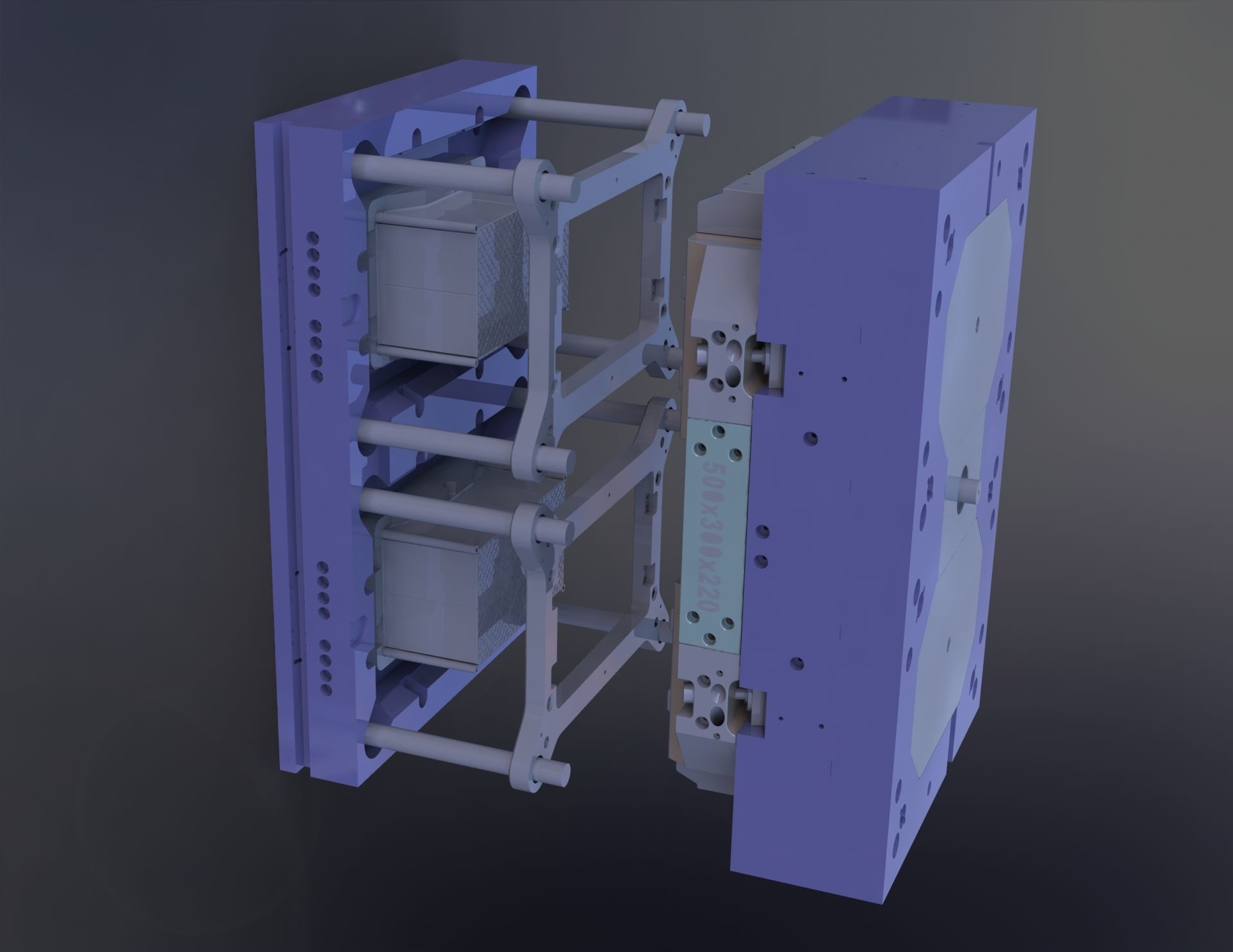 Injection mold making-Plastic case mold making 3D model_3