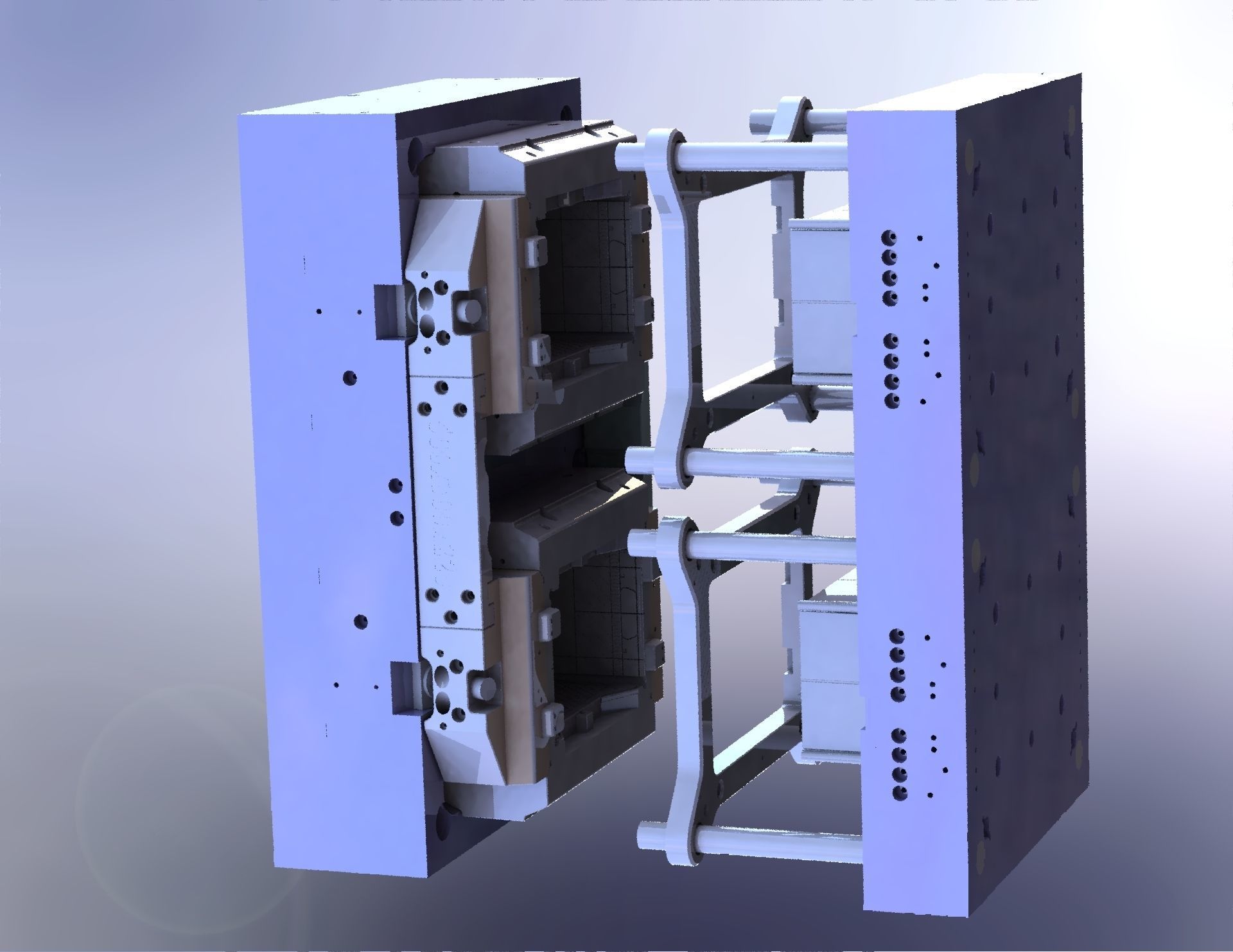 Injection mold making-Plastic case mold making 3D model_2