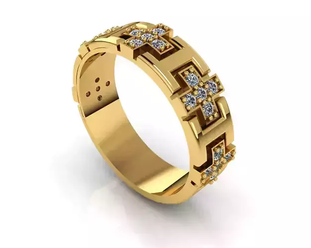 Men and Women Stone  Ring   3D print model