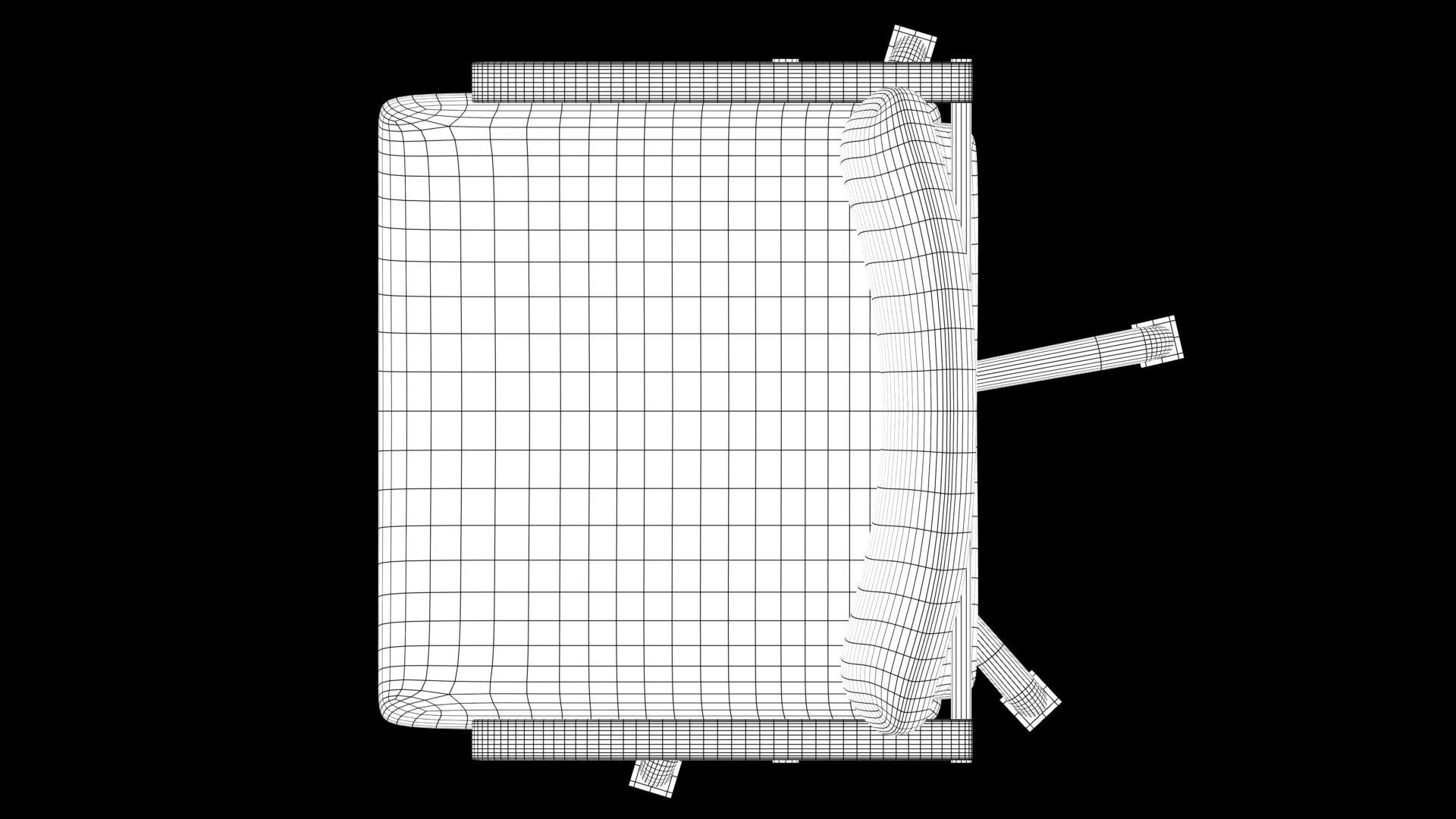 chair office on casters 3D model_9