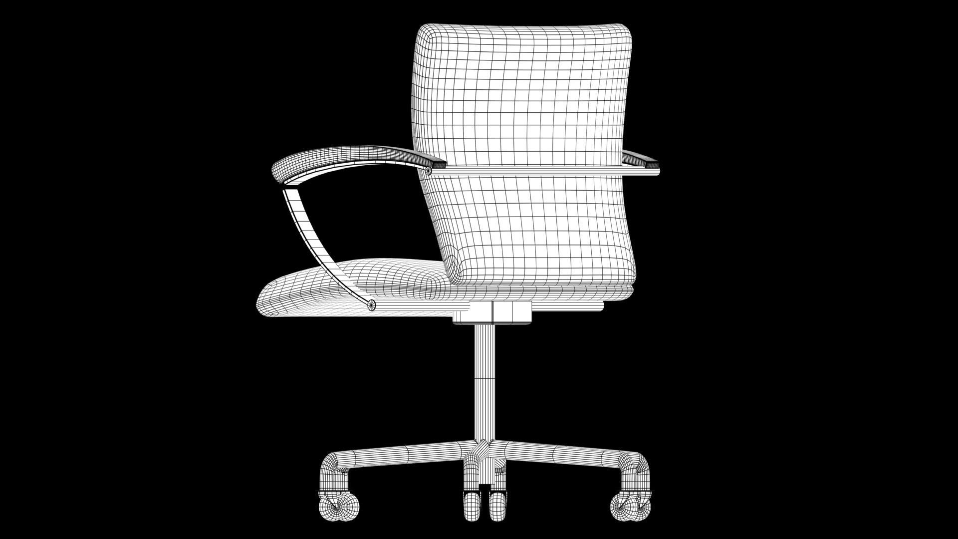 chair office on casters 3D model_8